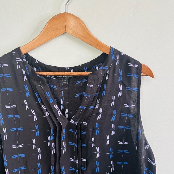 41 Hawthorn Black and Blue Blouse - Picture 1 of 5